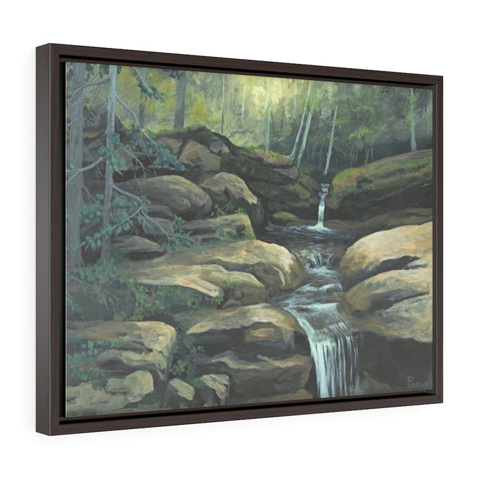 Water Crossing Framed Premium Gallery Wrap Canvas